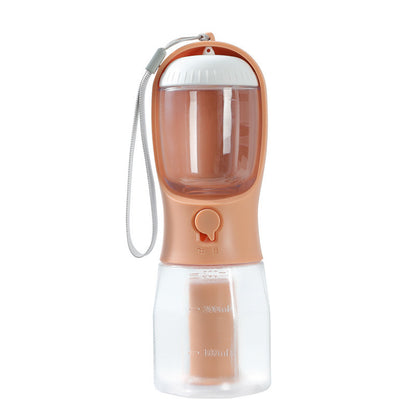 3-in-1 Pet Water Bottle – Food, Water & Waste Bag Dispenser