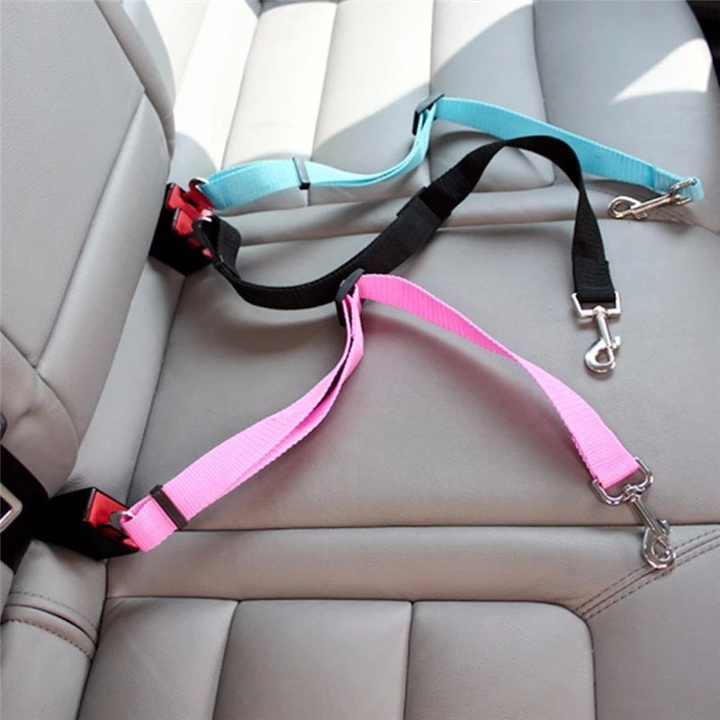 Adjustable Pet Car Seat Belt – Safe Travel Harness Clip