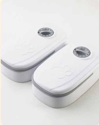 Automatic Pet Feeder – No Power, Dual Bowl Option