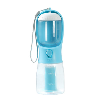 3-in-1 Pet Water Bottle – Food, Water & Waste Bag Dispenser