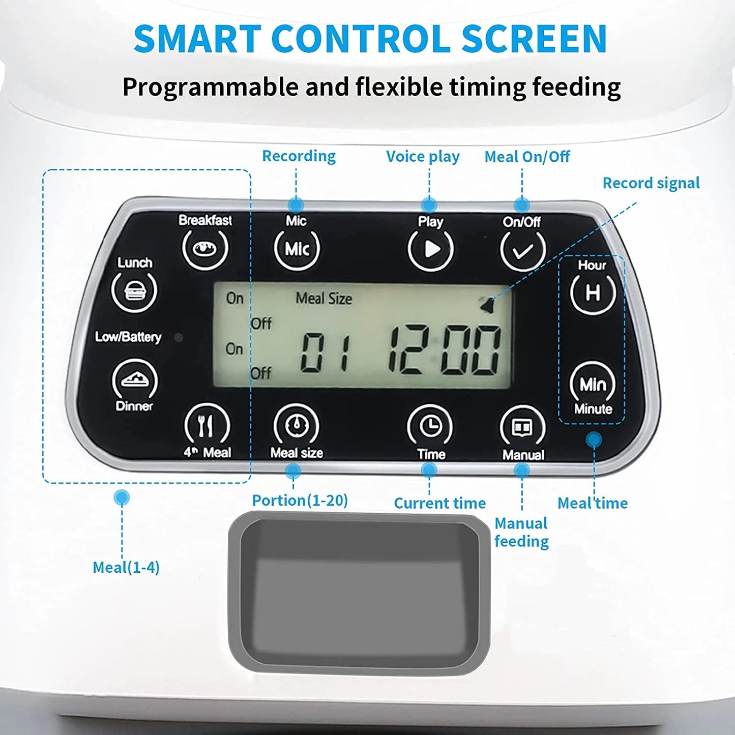 Smart Automatic Pet Feeder – Manual & Scheduled Feeding