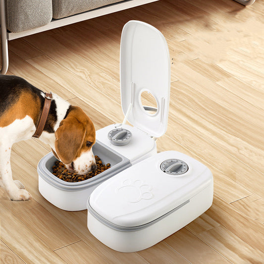 Automatic Pet Feeder – No Power, Dual Bowl Option