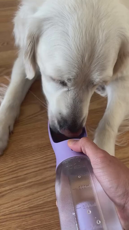 3-in-1 Pet Water Bottle – Food, Water & Waste Bag Dispenser